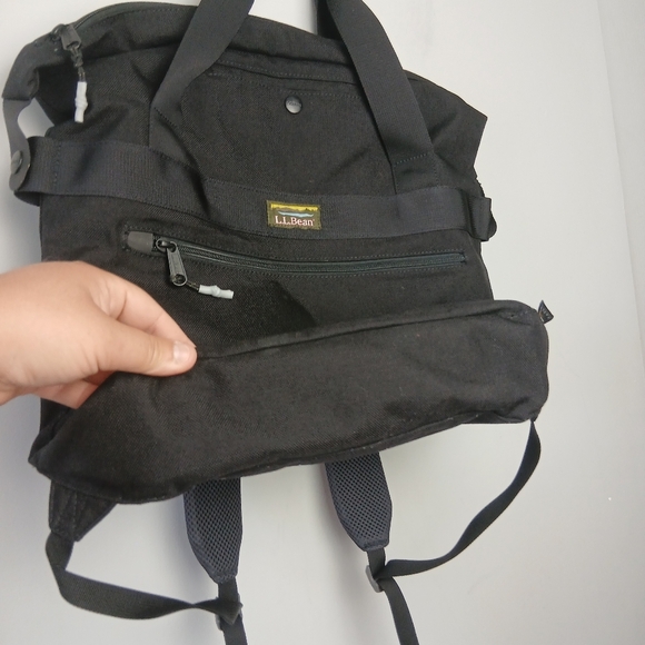 L.L BEAN Mountain 100% Nylon Black Unisexe Backpack Zipper Closure - Picture 6 of 11